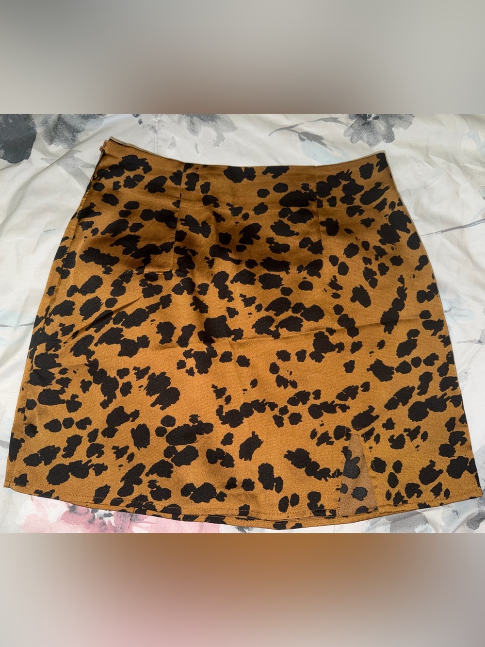 Zaful Brown & Black Leopard Print Mini Skirt